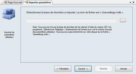 Tools-Import Last Year's User Settings - B-Fr